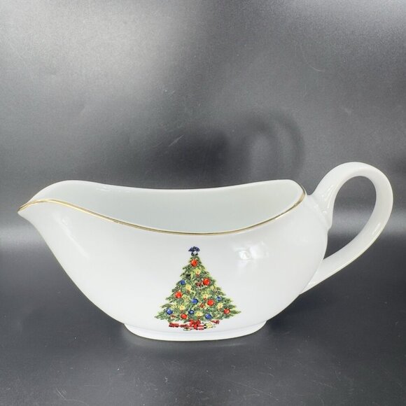 Sea Gull Fine China Jian Shiang Christmas Tree Gravy Boat Saucer Boat Porcelain - Picture 14 of 14